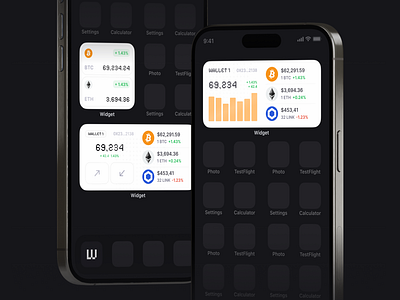 Crypto Wallet App UI Kit - Widgets 3 app crypto design system ios ui ui kit ux web3 widgets