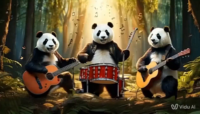 Meet the dancing panda band - a one-of-a-kind digital show power 3d 3danimation aiart aicreativity aigenerated animalillustration animation artificialintelligence creativecommunity creativedesign cutecharacters dancingpandas designinspiration digitalart dribbbleshots graphicdesign illustration machinelearningart motiongraphics pandaart