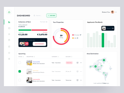 Property Management Web App booking buy dashboard expense property management real estate rent tasks tenants ui ux webapp webdesign