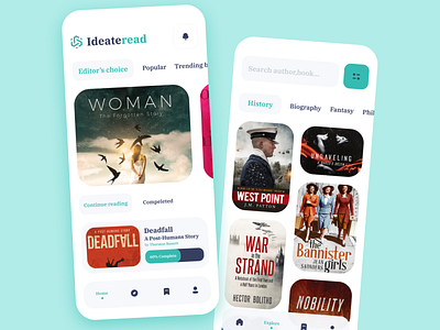 E-book Mobile App Exploration app author book clean ebook education education app ios ios app mobile popular shot search ui uidesign uiux ux ux design uxdesign