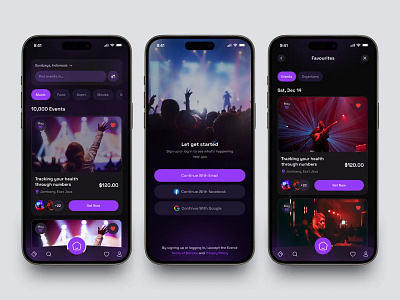 Event Mobile App Design branding graphic design ui