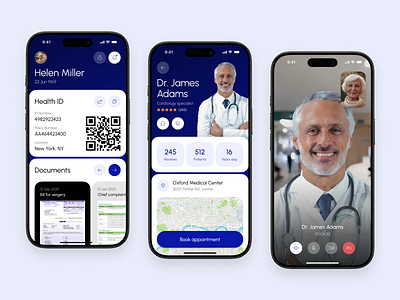 MediCall - Telemedicine Mobile App | UI/UX app design digital health doctor consultation healthcare interaction design medical app mobile app modern design patient care telehealth telemedicine uiux user experience user interface video call