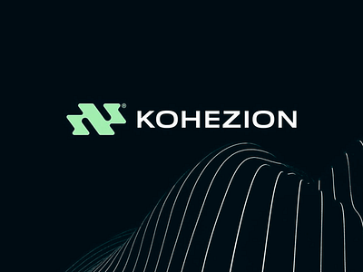 Modern Logo Design - Kohezion black brand identity branding clean clean design dark dark background dark tone design graphic design logo logo design logotype minimalism modern symbol typo typography visual visual identity