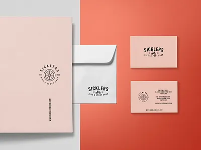 Sicklers Bike and Sport Shop Branding action sports active bicycles bike branding design graphic design logo mockup rebrand rebranding shop sports sports branding sports logo sportswear typography