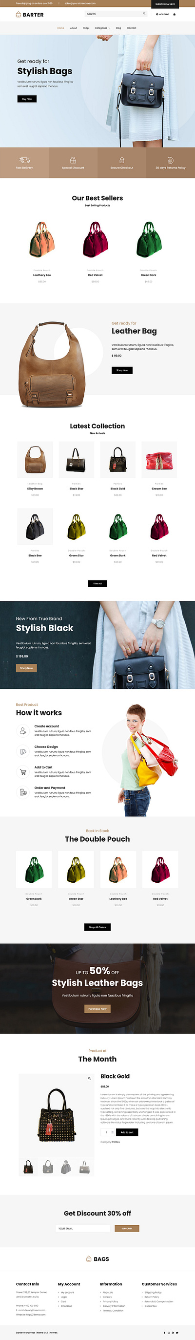 Barter - Free Shopping eCommerce WordPress Theme clothing store wp theme