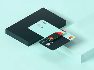 Finci Cards Visuals 3d bank bank app bank card banking app branding cards credit card design product visualization