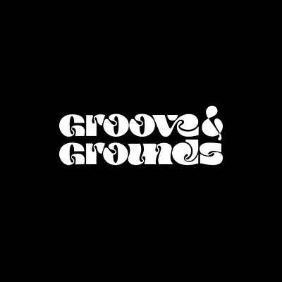 groove & grounds branding brandmark coffee design groove groovy lettering logo logotype wordmark