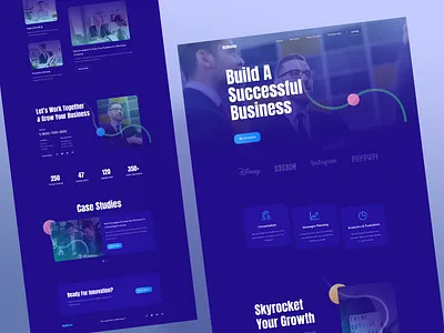 BizMentor - Business Consultant Website Template agency website business card business consulting business man consultancy consultancy landingoage corporate cv cv resume design illustration landingpage mentor personal website portfolio product ui ux