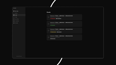 Goals (Todo App) app desktop easy features goals goals app locations minimalism platform sharing simple todo todo app todo platform