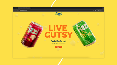 Fizzi (3D Website) 3d 3d animation website animations b2c drink drinking drinking website ecommerce fizzi refreshing soda soda 3d soda website website