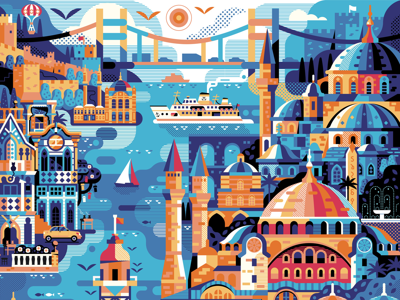 Example of Premium Travel Or Event Illustration