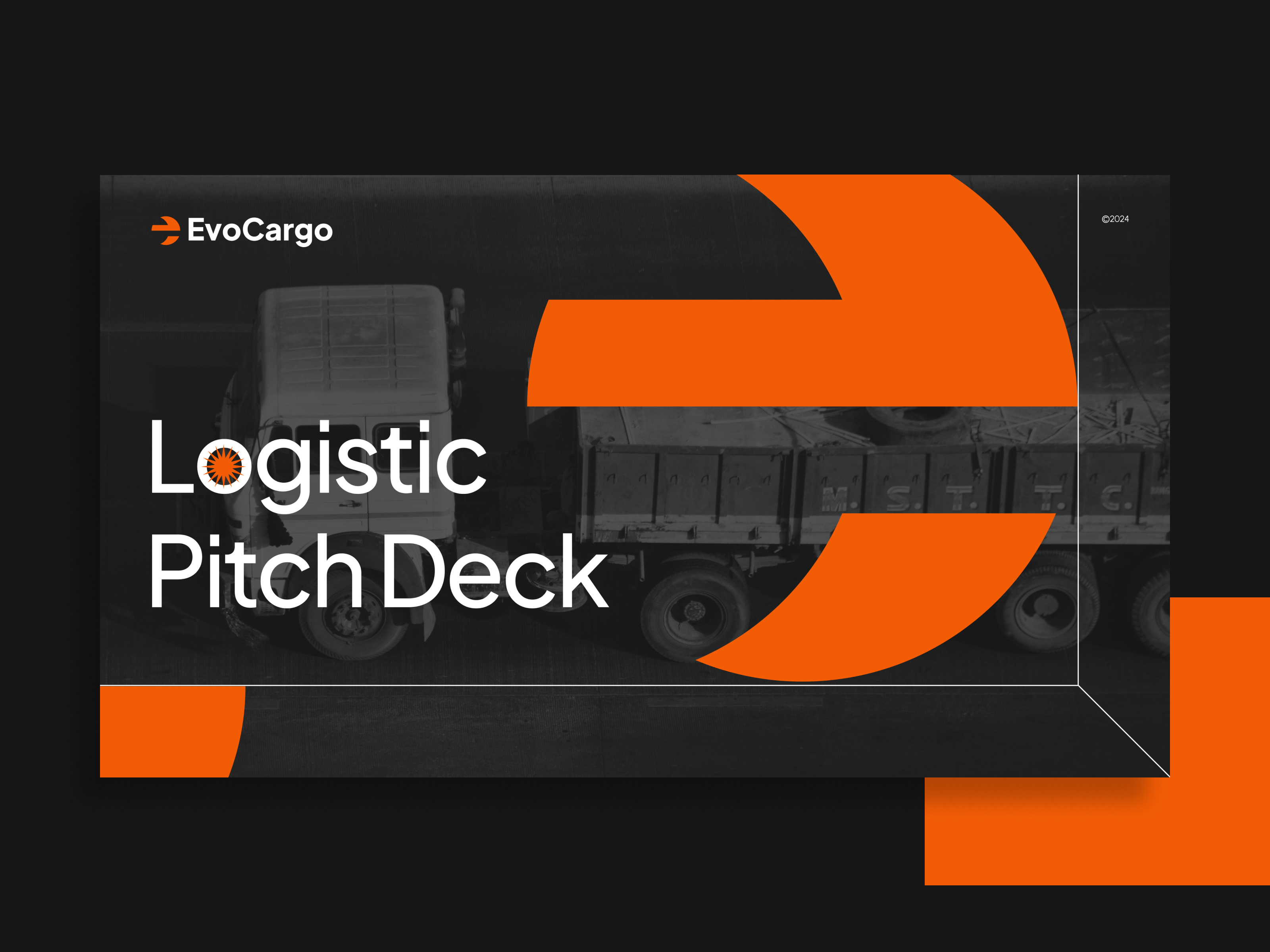 EvoCargo - Logistic Pitch Deck branding cargo delivery graphic design logistic logo pitch deck visual identity