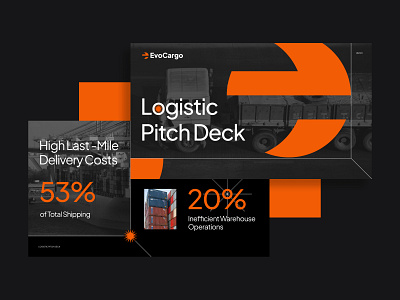 EvoCargo - Logistic Pitch Deck branding cargo delivery graphic design logistic logo pitch deck visual identity