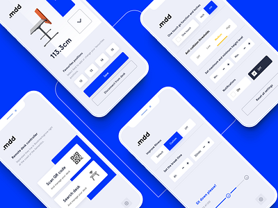 mdd Desk BT: mobile app for the office of the future android app app design application ios ui ux