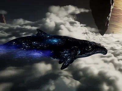Veo2 - Celestial Leviathan animation motion graphics