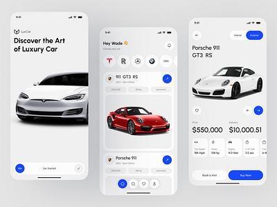 Luxury Car Buy | Mobile App app design booking car car app car buy car sell car selling car store ios app mobile app online store product design smart car