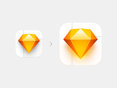 Redesign: Sketch Icon app brilliant diamond icon redesign sketch