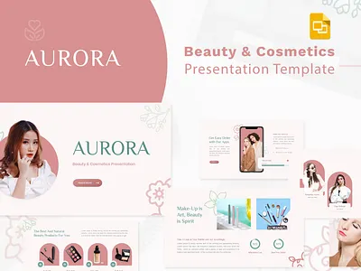 Aurora – Beauty & Cosmetics Google Slides Template beauty business company profile cosmetics creative creative agency custom production design google slides graphic design illustration infographic multipurpose portfolio powerpoint powerpoint template presentation