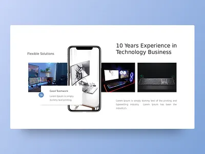 10 Years Experience In Technology Business business creative design graphic design illustration infographic iphone mockup powerpoint powerpoint template presentation