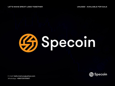 letter S crypto coin logo design bitcoin coin crypto crypto currency digital currency icon letter s logo logo design logo icon nft saas software