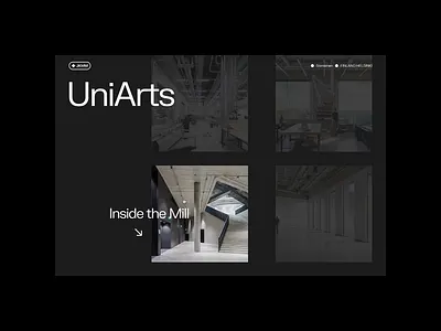 UniArts 02 animation architecture grid layout modernist presentation transition typography