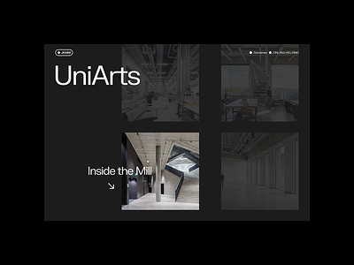 UniArts 02 animation architecture grid layout modernist presentation transition typography