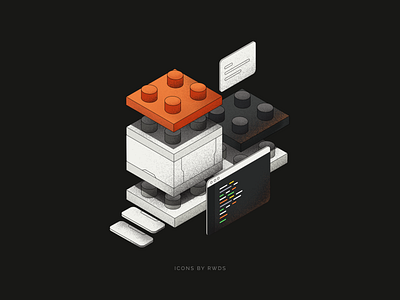 Icons block bricks crypto icon icons illustration isometric web3