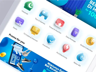 Glassmorphism Icon Exploration app blibli branding colorful design frosted frosted glass glassmorphism glassy icon design iconography icons icons set mobile app trend trendy design ui ui design uiux visual