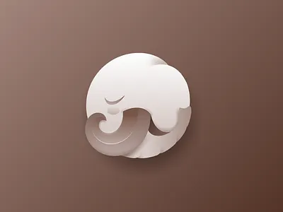 Elephant Logo Icon animal branding brown circle colorful design identity logo