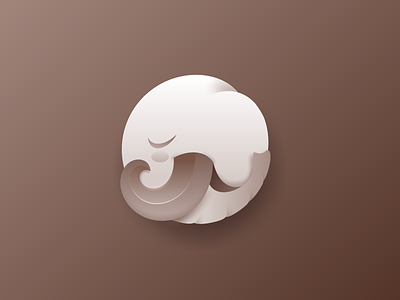 Elephant Logo Icon animal branding brown circle colorful design identity logo