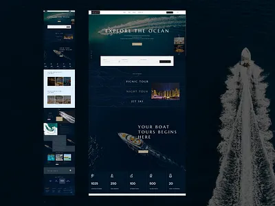 UI/UX Figma Design Boat Rentals Website animation branding design figma graphic design illustration logo ui ui design uiux design ux design vector website design