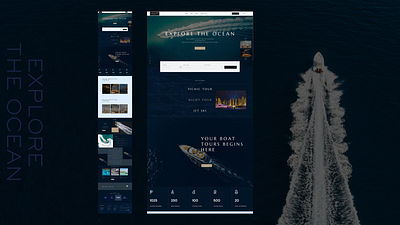 UI/UX Figma Design Boat Rentals Website animation branding design figma graphic design illustration logo ui ui design uiux design ux design vector website design