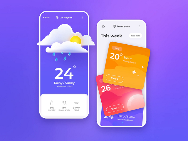 Browse thousands of Weather UI images for design inspiration | Dribbble