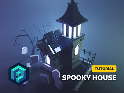 Spooky House Tutorial 3d blender diorama halloween house illustration isometric lowpoly render spooky tutorial