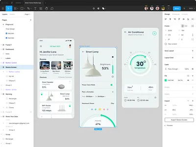 Smart Home Mobile App assistant automation automation mobile app clean ui dezzlab figma home automation home screen ios iot mobile remote control smart app smart device smart home smart house smarthome uiux design