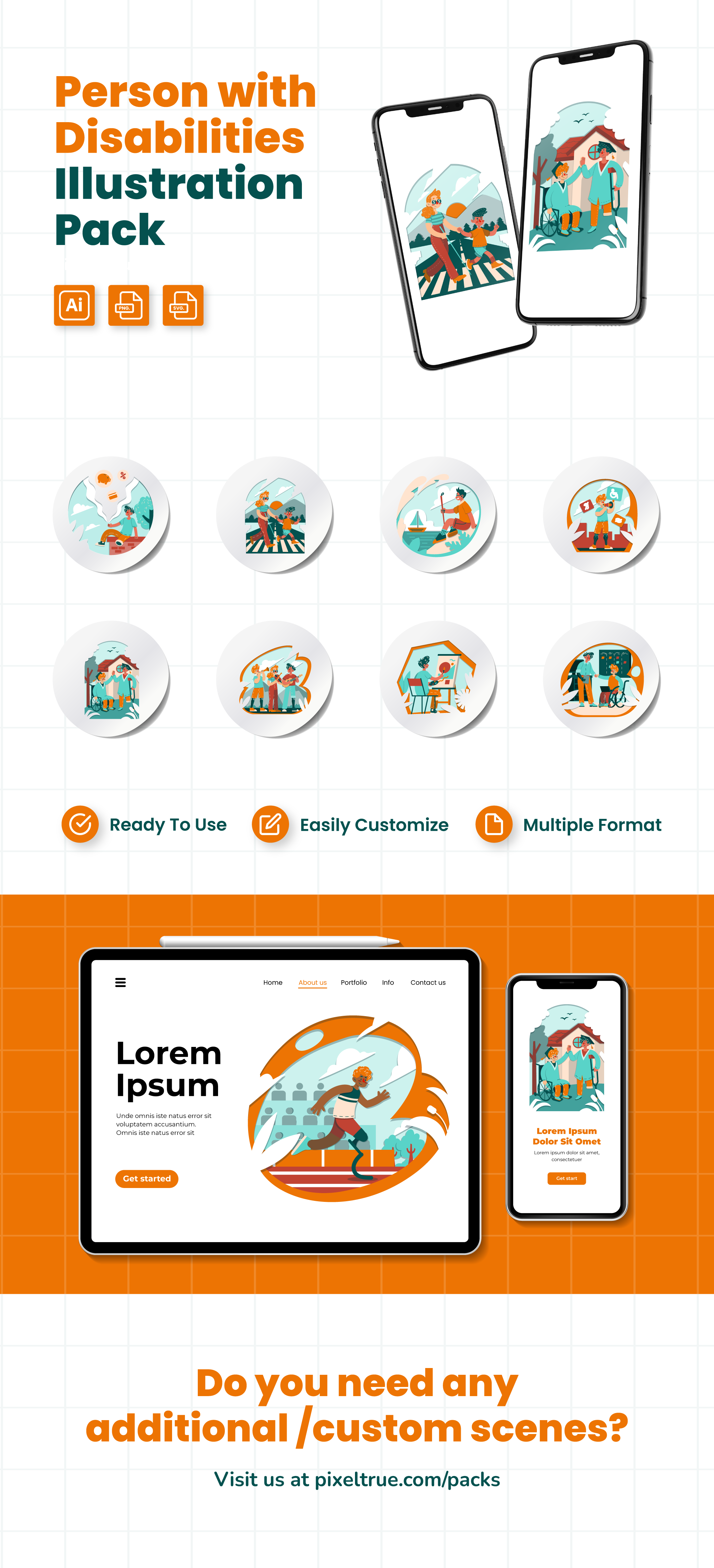 PWD Illustration Pack by Pixel True character graphic design illustration vector vector illustration