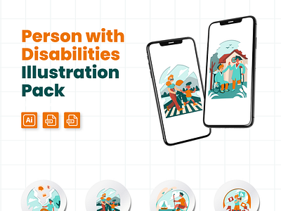 PWD Illustration Pack by Pixel True character graphic design illustration vector vector illustration