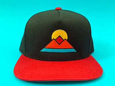 Diamond Mountain Cap brand cap hat illustration logo mountains sun swag