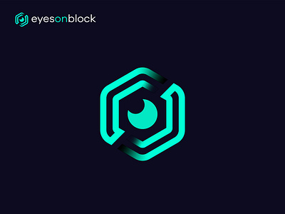 eyesblock logo design - crypto data analysis logo - crypto logo app icon block blockchain brand identity branding crypto data analysis crypto logo data analysis deep design eye eyesblock logo graphic design logo logo design logo designer masum billah minimalist modern vector