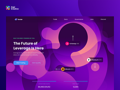 Border - Web Design For Crypto Exchange app capi creative crypto crypto market graphic design landing page mobile nft nft marketplace ui ui kit web3