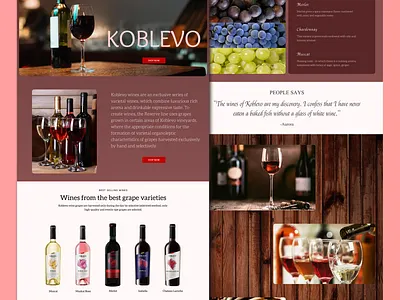 Landing page for Ukranian brand KOBLEVO branding design landing landing page typography ui ux