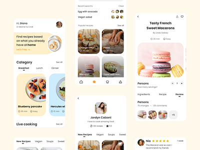 Food Recipe UI by visiolab on Dribbble