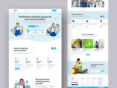 Cleaning Service Landing Page Design agency animation cleaning cleaning landing page cleaning service cleaning ui design design home service house cleaning landing page repairing service landing page ui uiux user experience user interface userinterface web design website