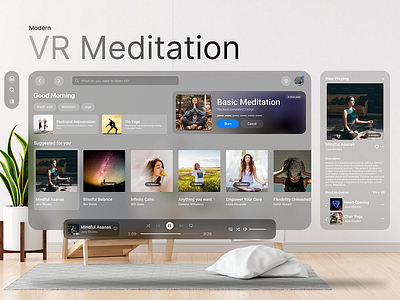 VR meditation website design design