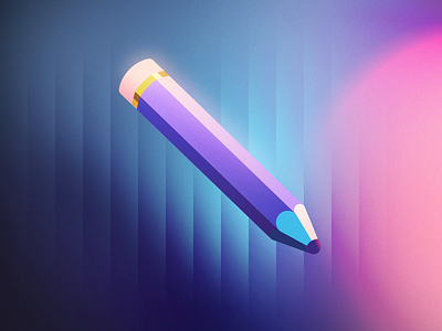 Pencil 3d aftereffects animation colorful design gradients grainy illustration illustrator motion graphics shapes vector