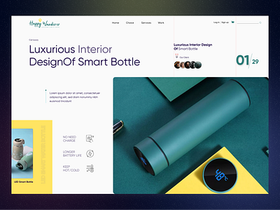 Smart Bottle- Website design bottle bottle design branding clean e commerce e commerce design e commerce shop inovation interaction landing page minimal nft shop smart bottle tech technology uiux web design website website design