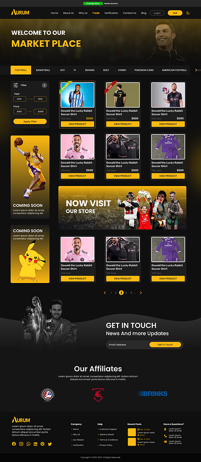 Aurum E-Commerce Web App. branding graphic design logo ui