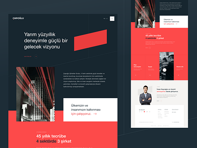 Capoglu Group Web Design business company construction corporate landing page tech ui web design website