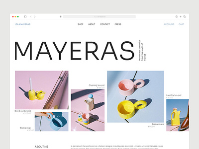 Caramic Store Main Page | Website design minimalist typography ui website