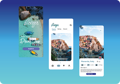 lenger App Travel Concept design graphic design ilustration learn travel ui ux